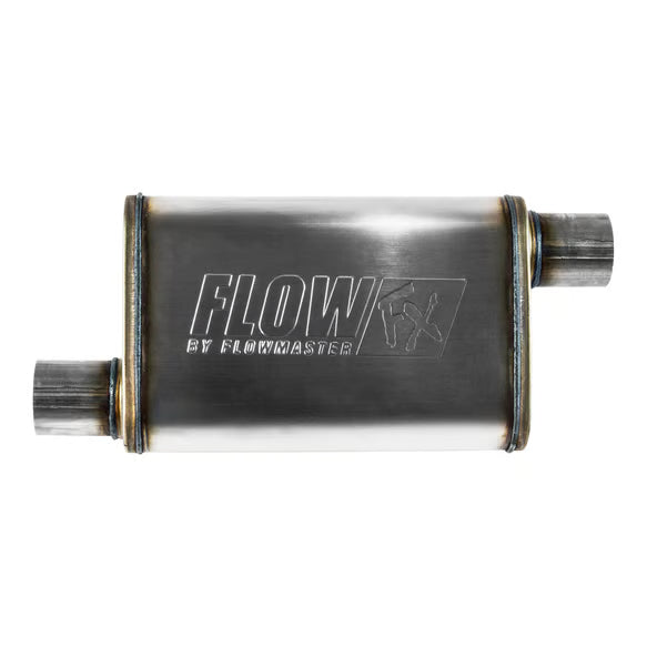 Flowmaster Flow FX Muffler - 2.50 Offset In/ 2.50 Offset Out - Moderate Sound - Stainless Steel