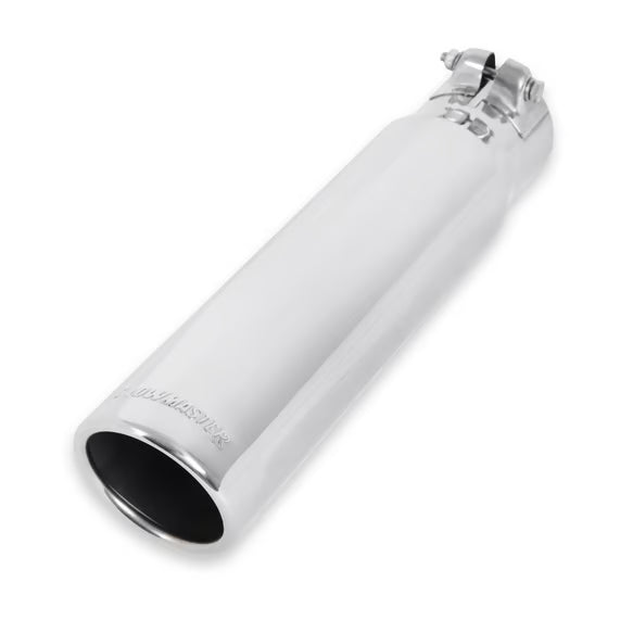 Flowmaster Exhaust Tip - 3.00 in. Rolled Angle Polished SS Fits 2.50 in. Tubing - clamp on