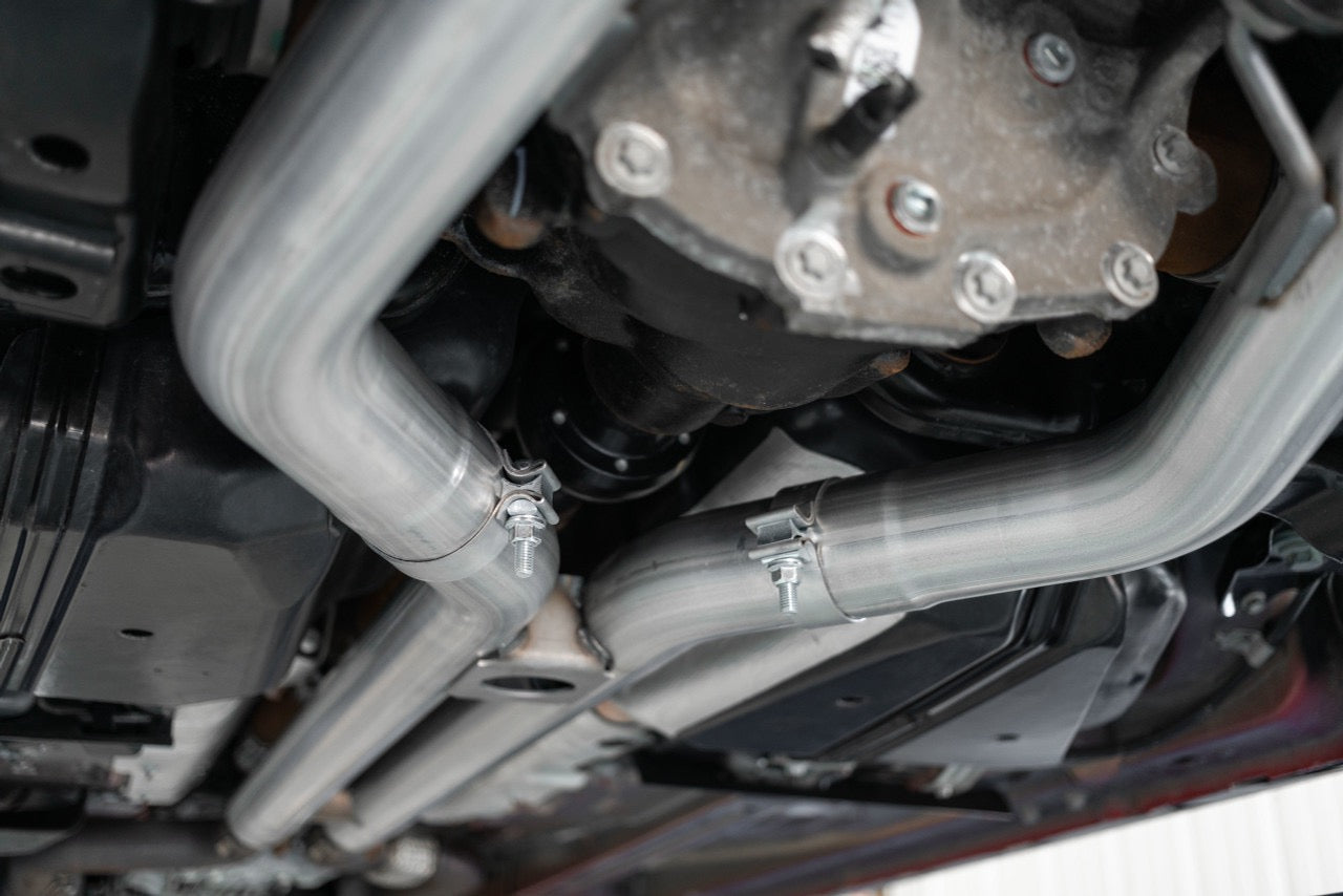 MBRP 3" Cat Back, with Quad 4" Dual Wall Tips, Race Version, AL, Ford Mustang GT 5.0L 2018 - 2023