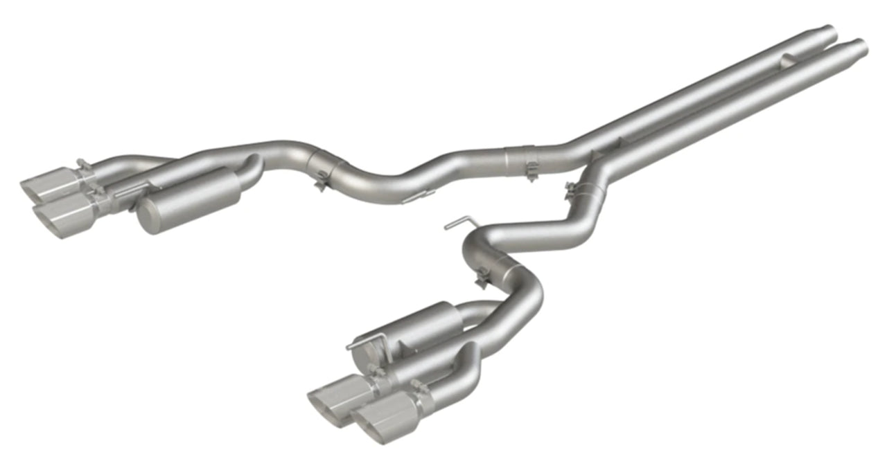 MBRP Ford Mustang GT 5.0L 2018 - 2023, 3" Cat Back, with Quad 4" Dual Wall Tips, Race Version, T304