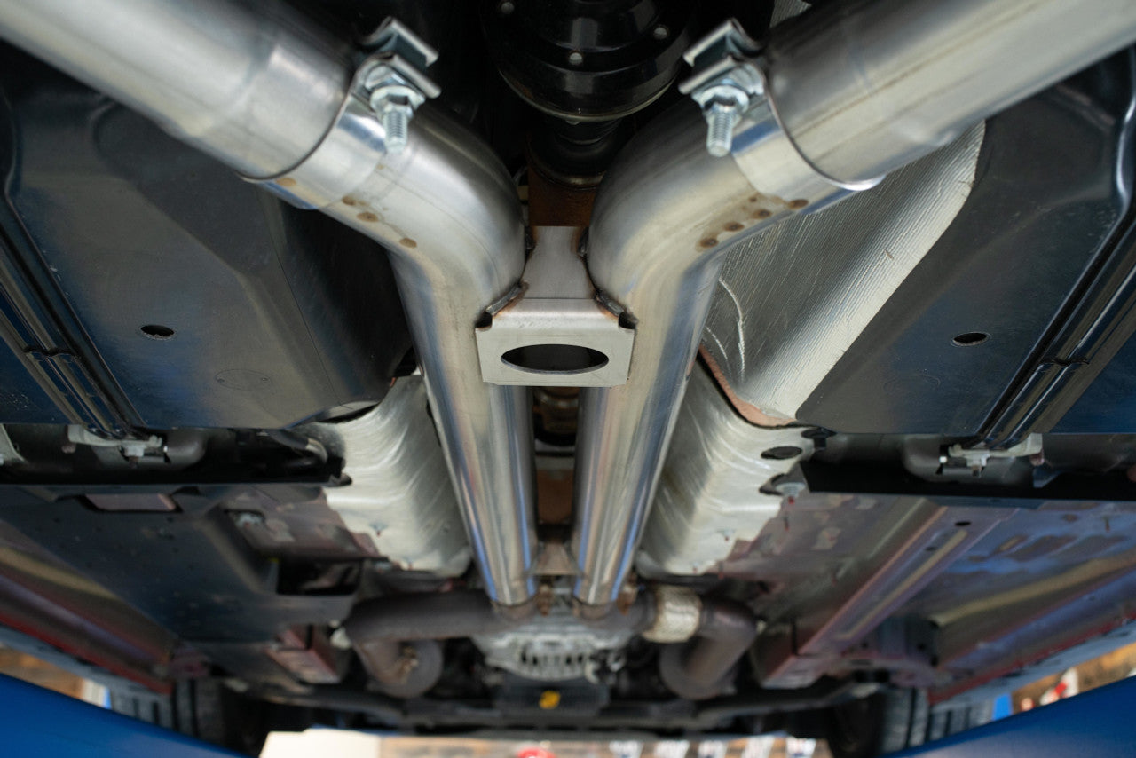 MBRP Ford Mustang GT 5.0L 2018 - 2023, 3" Cat Back, Dual Quad Split Rear Exit, Active Exhaust, T304 w/ Carbon Fiber Tips