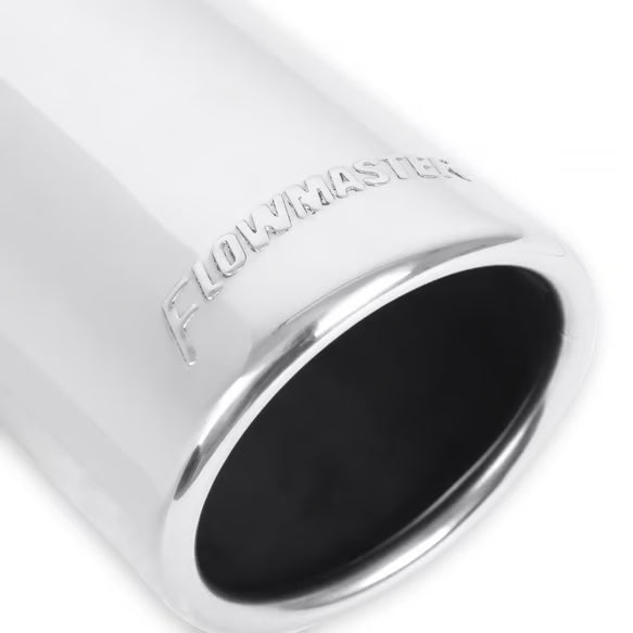 Flowmaster Exhaust Tip - 3.00 in. Rolled Angle Polished SS Fits 2.50 in. Tubing - clamp on