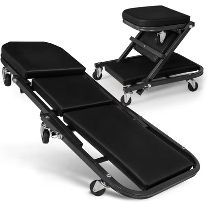 Heavy-Duty Tri-Fold Mechanic Creeper (3-in-1 Design)