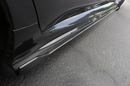 Carbon Fiber Dodge Challenger Hellcat Side Rocker Extension 2015-2023 Challenger hellcat