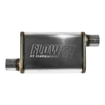 Flowmaster Flow FX Muffler - 2.50 Offset In/ 2.50 Offset Out - Moderate Sound - Stainless Steel