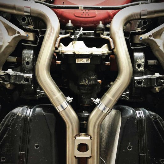 MBRP Ford Mustang GT 5.0L 2018 - 2023, 3" Cat Back, Dual Quad Split Rear Exit, Active Exhaust, T304 w/ Carbon Fiber Tips