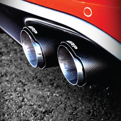 MBRP Ford Mustang GT 5.0L 2018 - 2023, 3" Cat Back, Dual Quad Split Rear Exit, Active Exhaust, T304 w/ Carbon Fiber Tips