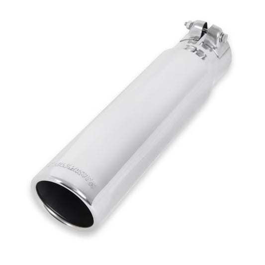 Flowmaster Exhaust Tip - 3.00 in. Rolled Angle Polished SS Fits 2.50 in. Tubing - clamp on