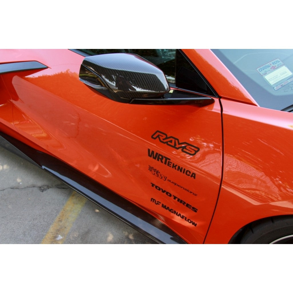 Carbon Fiber Chevrolet Corvette C8 Side Rocker Extensions/ Side Skirt 2020-UP
