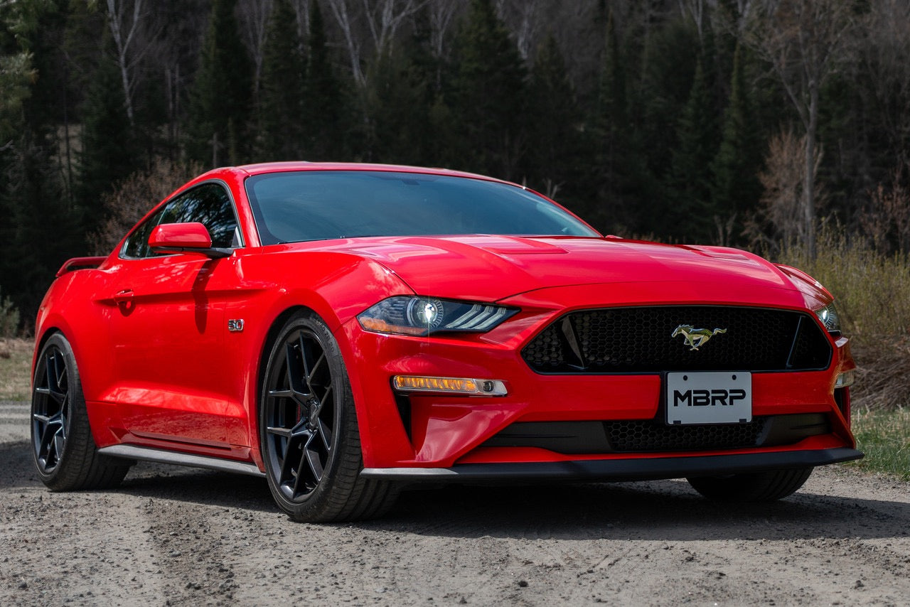 MBRP 3" Cat Back, with Quad 4" Dual Wall Tips, Race Version, AL, Ford Mustang GT 5.0L 2018 - 2023
