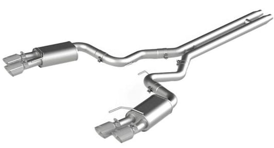 MBRP Ford Mustang GT 5.0L 2018 - 2023, 3" Cat Back, with Quad 4" Dual Wall Tips, Street Version, AL