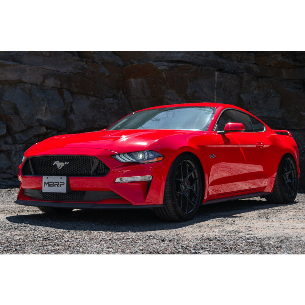 MBRP Ford Mustang GT 5.0L 2018 - 2023, 3" Cat Back, with Quad 4" Dual Wall Tips, Street Version, AL