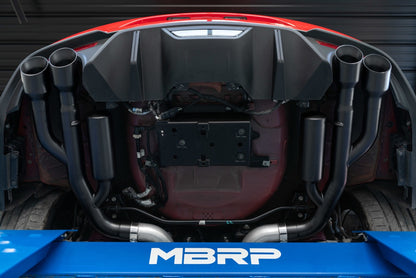 MBRP 3" Cat Back, with Quad 4" Dual Wall Tips, Race Version, AL, Ford Mustang GT 5.0L 2018 - 2023