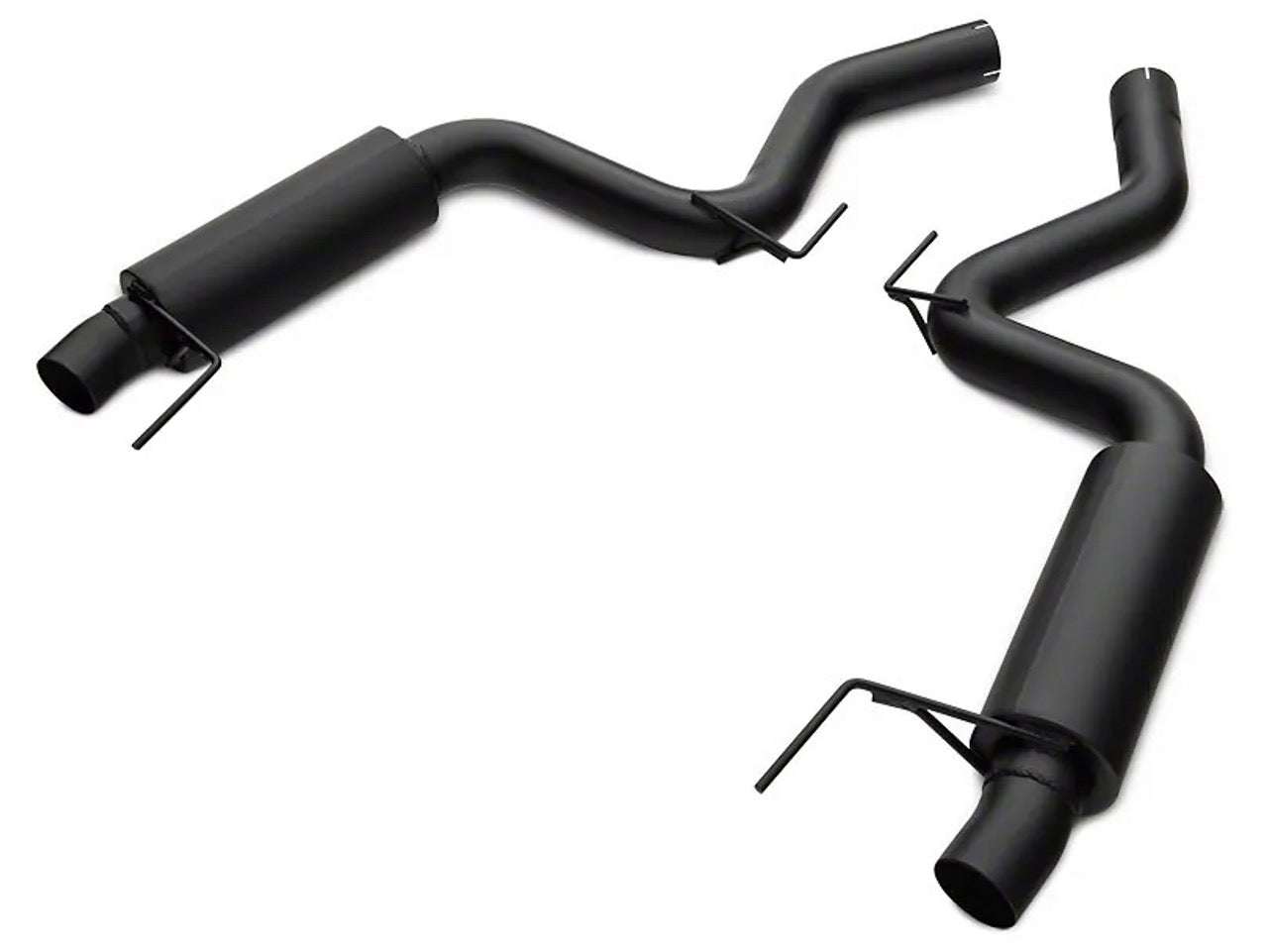 MBRP Ford Mustang 2.3 EcoBoost - not convertible 2015 - 2025, 3" Cat Back, Dual Split Rear, Race Version, 4.5" tips, Black Coated