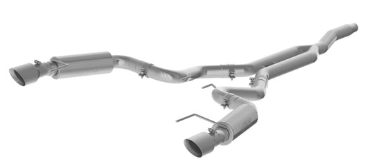MBRP Ford Mustang 2.3 EcoBoost - not convertible 2015 - 2025, 3" Cat Back, Dual Split Rear, Race Version, 4.5" tips AL