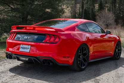 MBRP 3" Cat Back, with Quad 4" Dual Wall Tips, Race Version, AL, Ford Mustang GT 5.0L 2018 - 2023