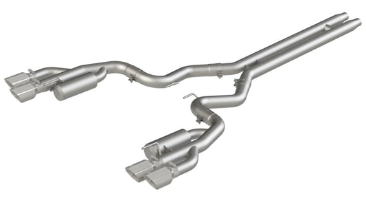 MBRP 3" Cat Back, with Quad 4" Dual Wall Tips, Race Version, AL, Ford Mustang GT 5.0L 2018 - 2023