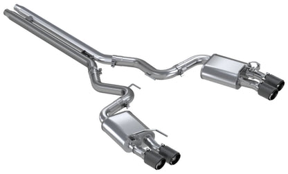 MBRP Ford Mustang GT 5.0L 2018 - 2023, 3" Cat Back, Dual Quad Split Rear Exit, Active Exhaust, T304 w/ Carbon Fiber Tips