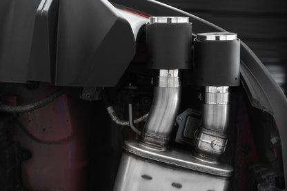 MBRP Ford Mustang GT 5.0L 2018 - 2023, 3" Cat Back, Dual Quad Split Rear Exit, Active Exhaust, T304 w/ Carbon Fiber Tips